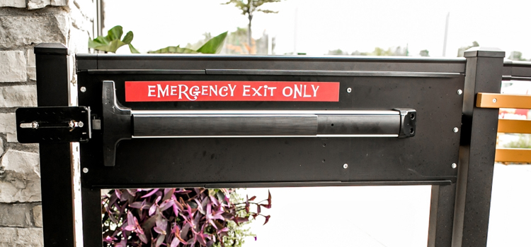 emergency push bar installation in Lodi